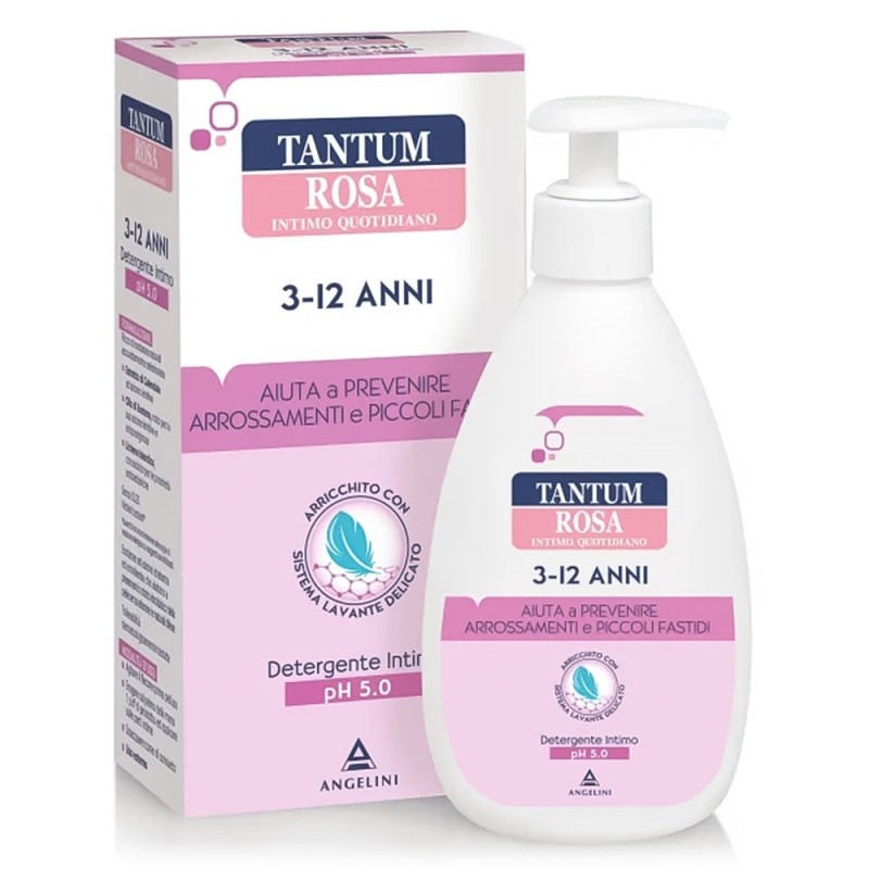 Tantum rosa
3-12 anni
Detergente intimo pH 5.0
aiuta a prevenire arrossamenti e piccoli fastidi