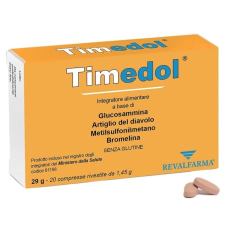 Timedol
senza glutine
scatola da 20 compresse