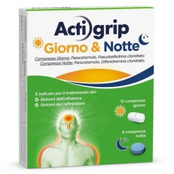 Actigrip giorno e notte confezione da 12 + 4 compresse