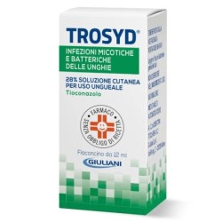 Trosyd
28% soluzione cutanea per uso ungueale
Infezioni micotiche e batteriche delle unghie
tioconazlo