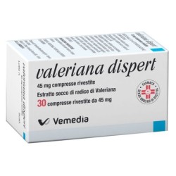 Valeriana dispert
45 mg compresse rivestite
estratto secco di radice di valeriana
confezione da 30 compresse rivestite