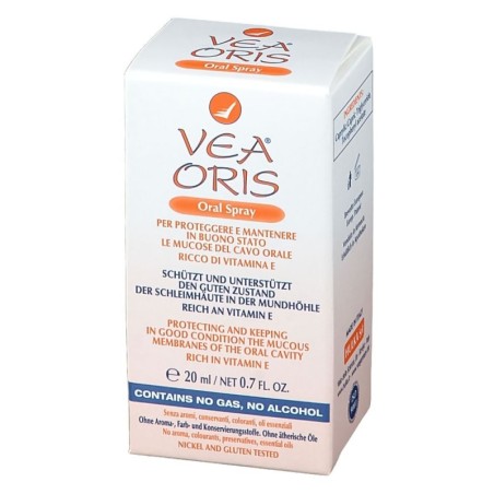 Vea oris
spray orale
per proteggere e mantenere in buono stato le mucose del cavo orale ricco ci vitamina E