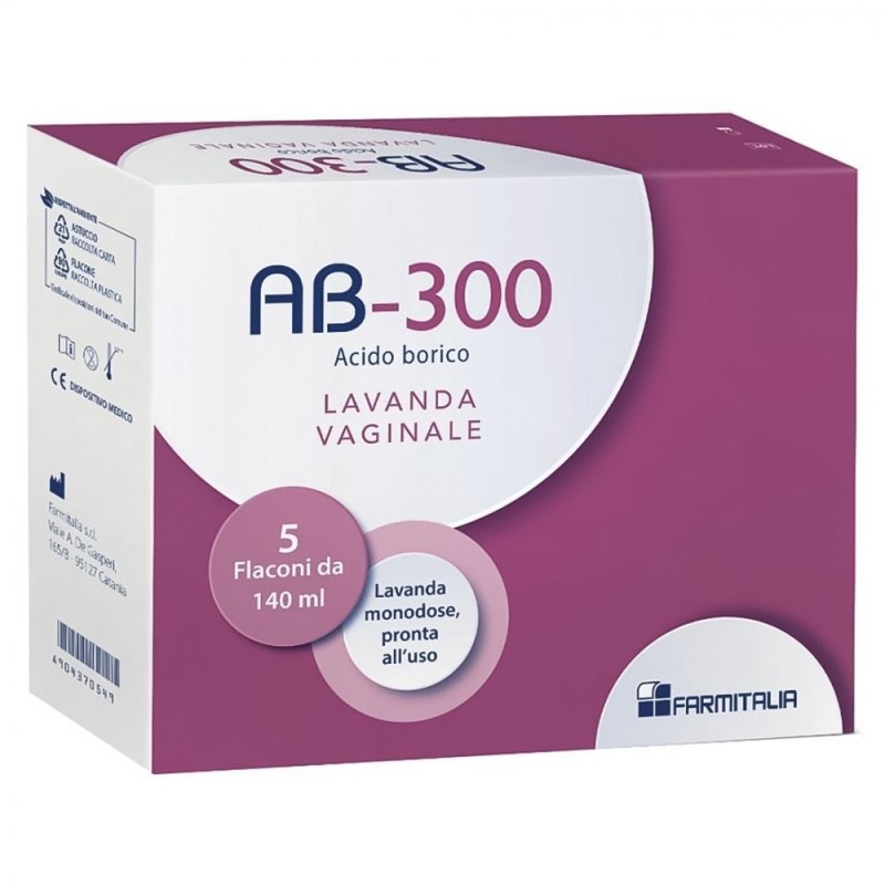 AB-300
lavanda vaginale
acido borico
lavanda monodose, pronta all'uso