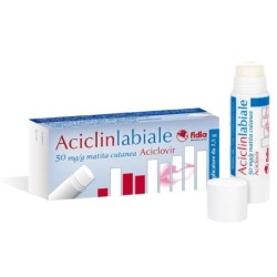 Aciclin labiale
5% matita cutanea
aciclovir
applicatore da 2,5 g