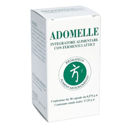 Adomelle
integratore alimentare con fermenti lattici
barattolo da 30 capsule