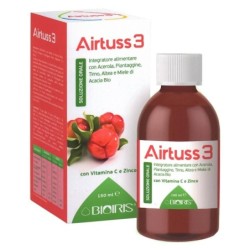 Airtuss 3
Integratore alimentare con acerola, piantaggine, timo, altea e miele di acacia bio
con vitamina C e zinco