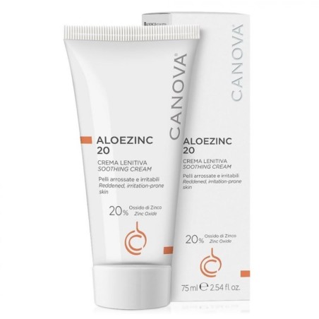 Canova
Aloezinc 20
crema lenitiva
Pelli arrossate e irritabili
20% ossido di zinco
tubo da 75 ml