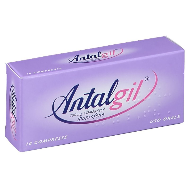 Antalgil
200 mg compresse
ibuprofene
uso orale
scatola da 10 compresse