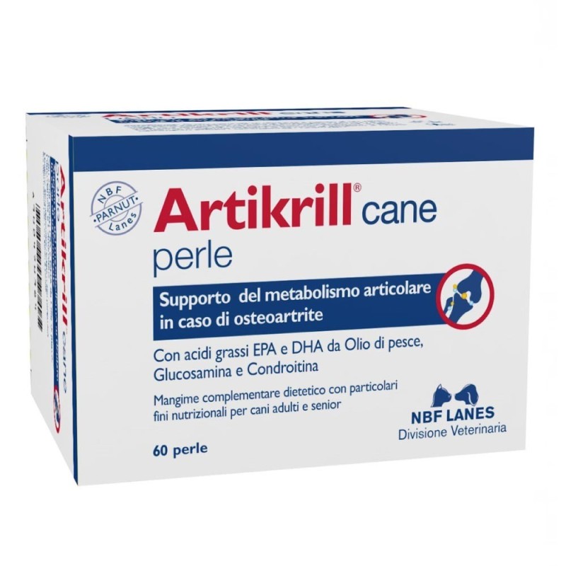 Artikrill
cane
Supporto del metabolismo articolare in caso di osteoartrite