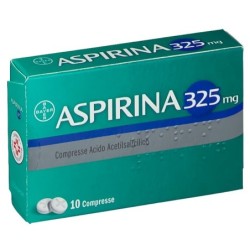 Aspirina
325 mg
acido acetilsalicilico
scatola da 10 compresse