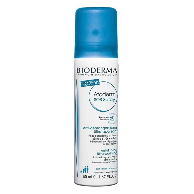 Bioderma
Atoderm
sos spray
efficace fino a 6 ore
bomboletta spray da 50 ml