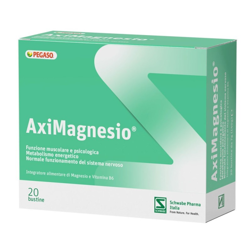 Aximagnesio
Integratore alimentare di magnesio e vitamina B6