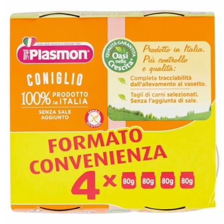 Plasmon Homogenized Rabbit 4 months 4x80g