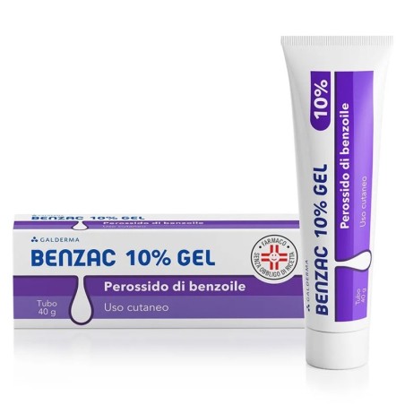 Benzac
10% gel
perossido di benzoile
uso cutaneo
tubo da 40 g