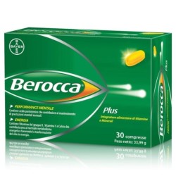 Berocca plus
Integratore alimentare di vitamine e minerali
scatola da 30 compresse