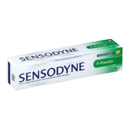 Sensodyne
F-Previon
Dentifricio
Tutti i giorni sollievo e protezione dei denti sensibili