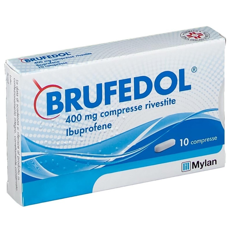 Brufedol
400 mg compresse rivestite
ibuprofene
scatola da 10 compresse