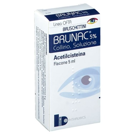 Brunac
5% collirio, soluzione
acetilcisteina
flaconcino da 5 ml