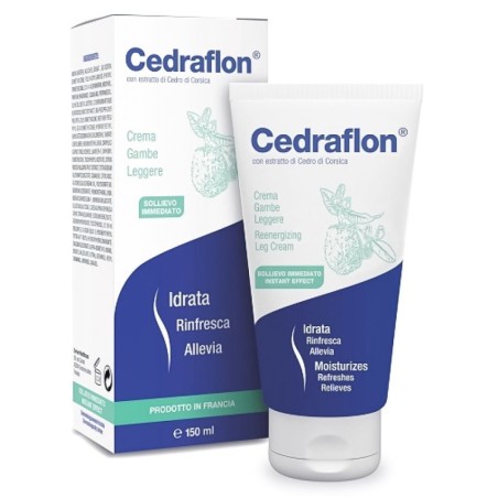 Cedraflon
crema gambe leggere
idrata, rinfresca, allevia
senza parabeni
tubo da 150 ml