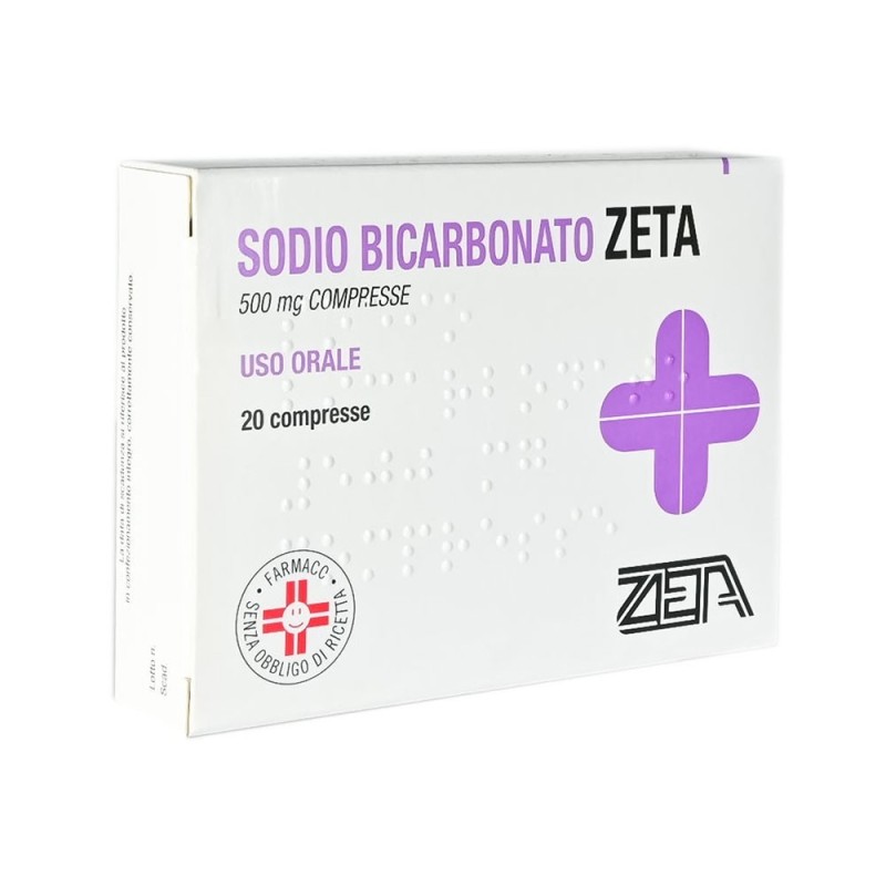 Bicarbonate de sodium Zeta 500 mg 20 comprimés