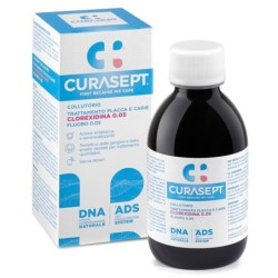 Curasept
ADS + DNA
collutorio
trattamento placca e carie
clorexidina 0.05
flacone da 200 ml