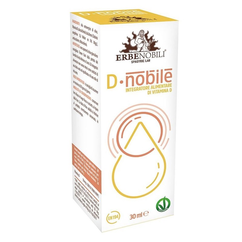 D-nobile
Integratore alimentare di vitamina D
flacone da 30 ml