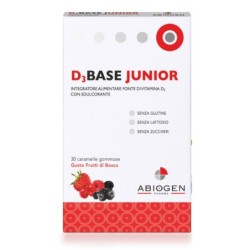 D3Base junior
Integratore alimentare fonte di Vitamina D3
con edulcorante | senza glutine | senza lattosio | senza zuccheri