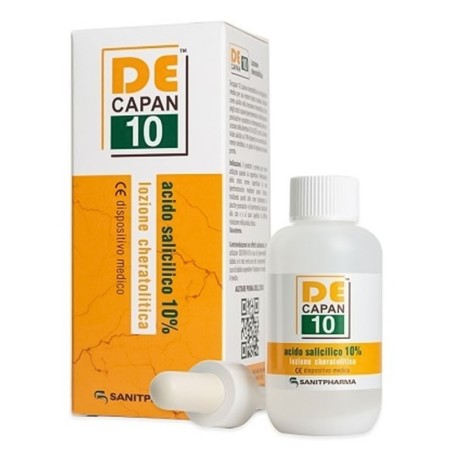 De Capan 10
lozione cheratolitica
acido salicilico 10%
flacone da 80 ml