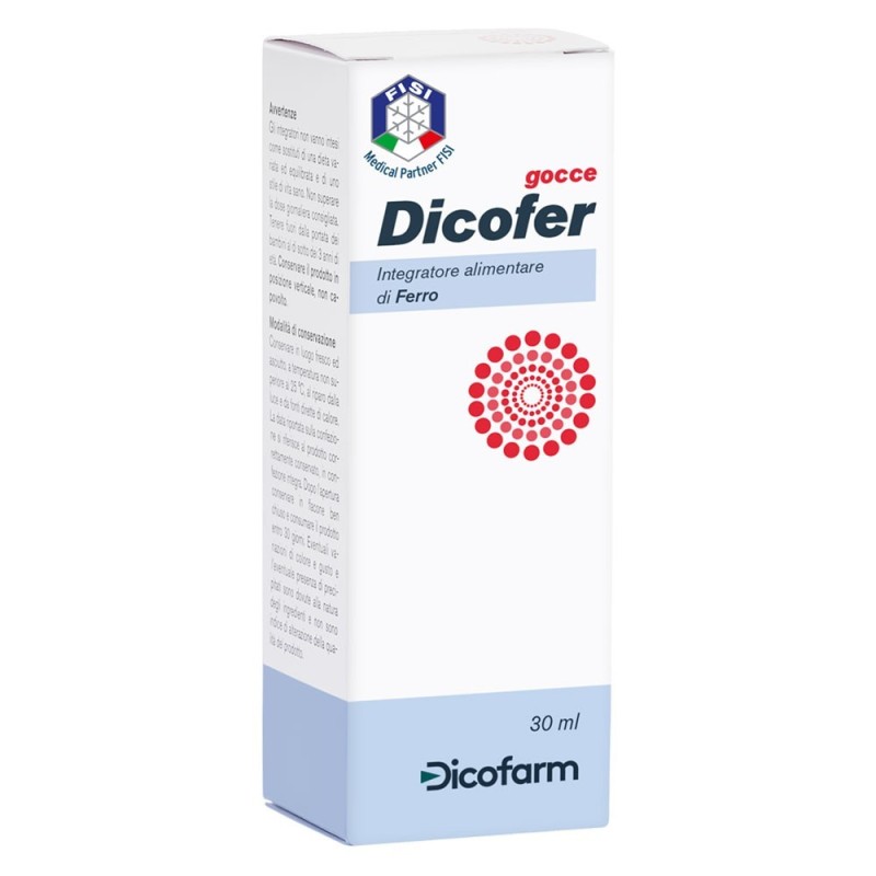 Dicofer
gocce
Integratore alimentare di Ferro
flaconcino da 30 ml