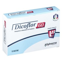 Dicoflor 60
integratore alimentare di probiotici
confezione da 15 bustine