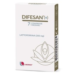 Difesan (+)
compresse vaginali
lattoferrina (300 mg)
scatola da 7 compresse vaginali