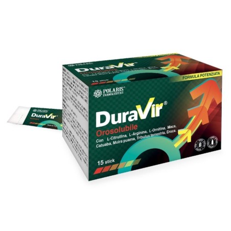 Duravir
orosolubile
formula potenziata
senza glutine | senza lattosio | con edulcoranti
confezione da 15 stick