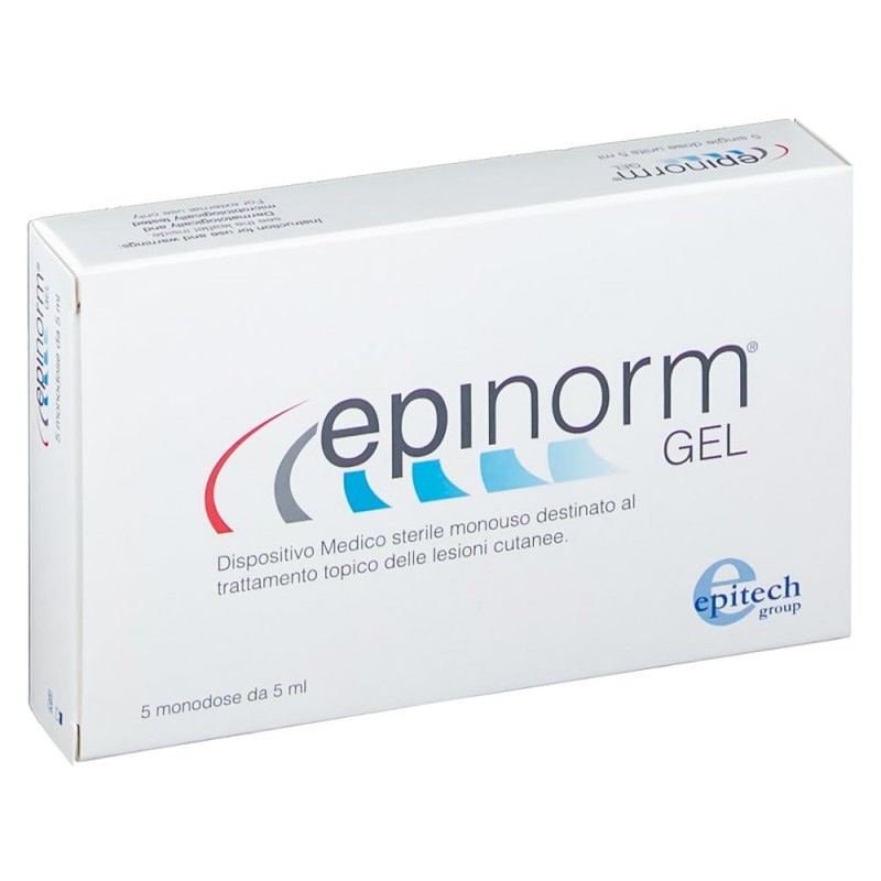 Epinorm gel
dispositivo medico sterile monouso destinato al trattamento topico delle lesioni cutanee