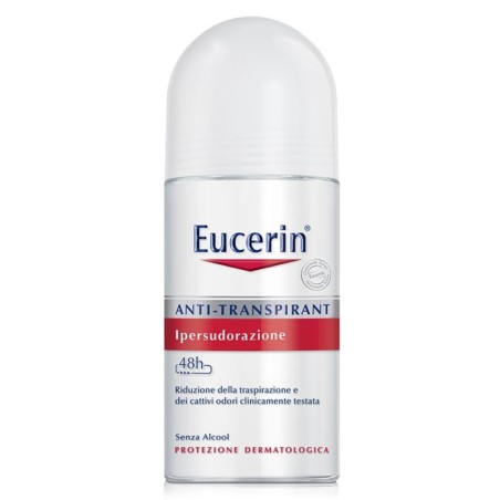 Eucerin
anti-traspirant
ipersudorazione
48h - riduzione della traspirazione dei cattivi odori, clinicamente testata