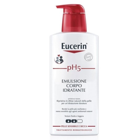 Eucerin
pH5 emulsione corpo idratante
ripristina le difese naturali della pelle per un'idratazione duratura