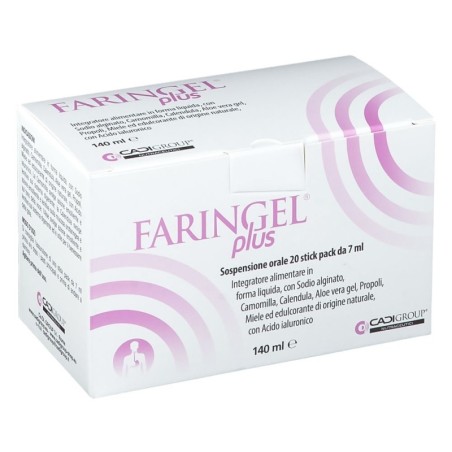 Faringel
plus
sospensione orale
confezione 20 stick pack da 7 ml (140 ml)