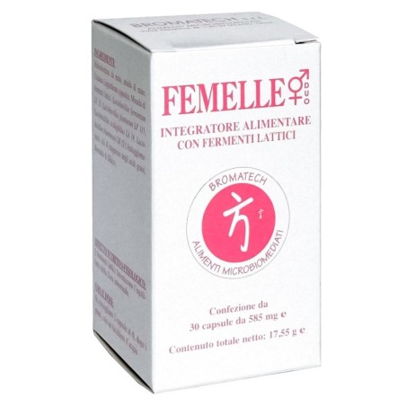 Femelle
integratore alimentare con ingredienti probiotici
scatola da 30 capsule