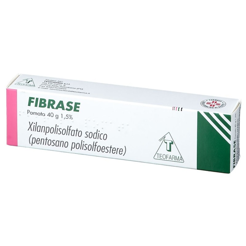 Fibrase
1,5% pomata
xilanpolisolfato sodico
(pentosano polisolfoestere)