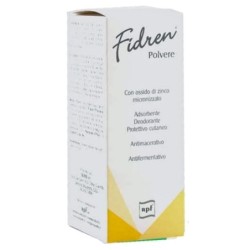 Fidren polvere
con ossido di zinco micronizzato
assorbente, deodorante, protettivo cutaneo