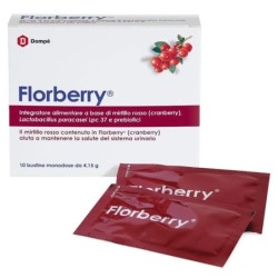 Florberry
Il mirtillo rosso contenuto in florberry (cranberry) aiuta a mantenere la salute del sistema urinario