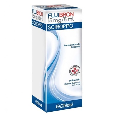 Fluibron
15 mg/5 ml sciroppo
ambroxolo
aroma naturale lampone
uso orale