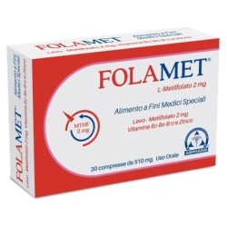 Folamet
alimento a fini medici speciali
L-Metifolato 2 mg
uso orale
scatola 30 compresse da 510 mg