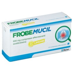 Frobemucil
600 mg compresse effervescenti
acetilcisteina
gusto limone
scatola da 10 compresse effervescenti