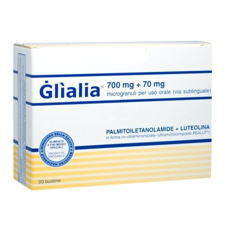 Glìalia
700 mg + 70 mg microgranuli per uso orale (via sublinguale)