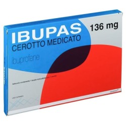 Ibupas
136 mg cerotto medicato
ibuprofene
uso esterno
astuccio contenente 1 busta richiudibile con 7 cerotti