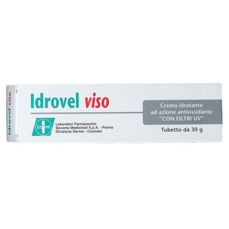 Idrovel viso
crema idratante ad azione antiossidante
con filtri UV
tubo da 30 g