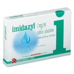 Imidazyl
1 mg/ml collirio, soluzione
nafazolina nitrato
uso oftalmico
scatola 10 contenitori monodose da 0,5 ml
