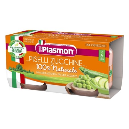 Plasmon
Omogeneizzato
Piselli Zucchine
100% naturale
6 Mesi+