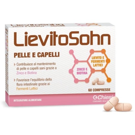 Lievitosohn
pelle e capelli
Contribuisce al mantenimento della pelle e capelli sani grazie a Zinco e Biotina