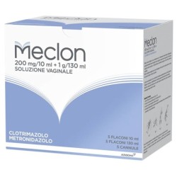 Meclon
200 mg/10 ml +1 g/130 ml soluzione vaginale
clotrimazolo metronidazolo
in caso di infezioni vaginali di diversa natura